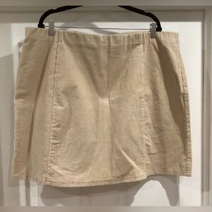 Forever 21 Beige Corduroy Skirt Size 4X